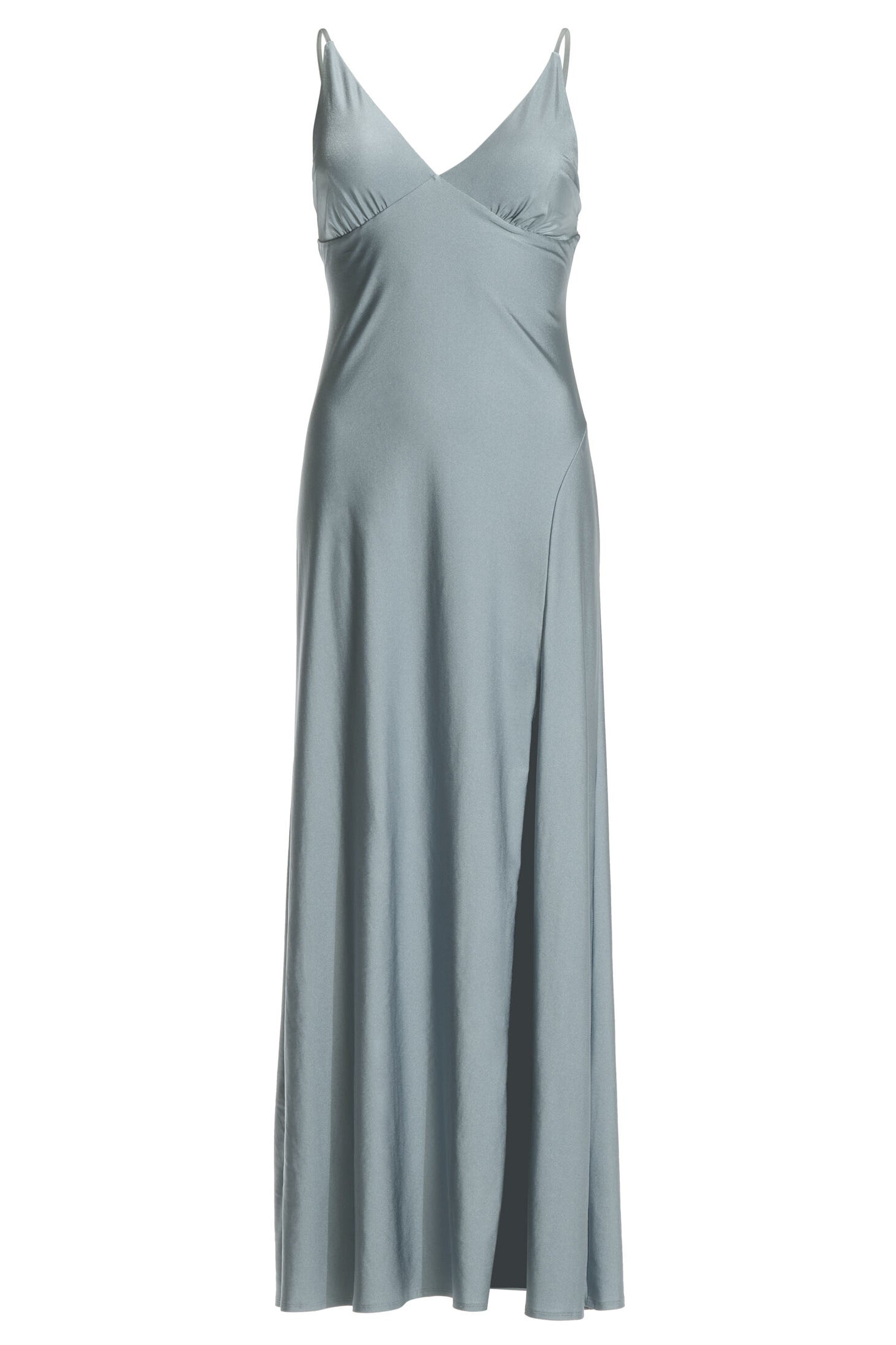 Abendkleid aus Jersey Satin mit Triangel Top und tiefem Rückenausschnitt