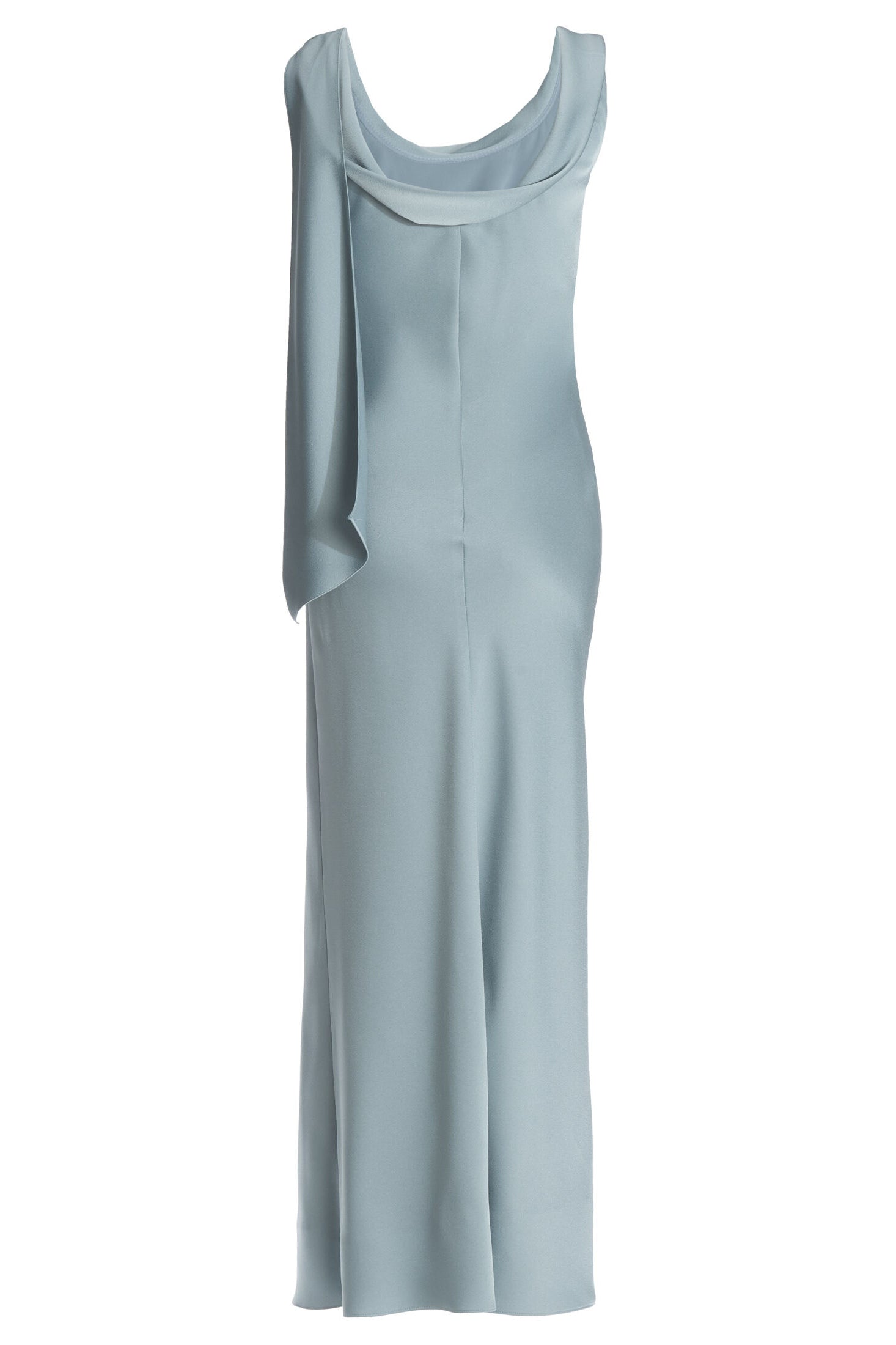 Slip Dress aus Satin mit drapiertem Kragen