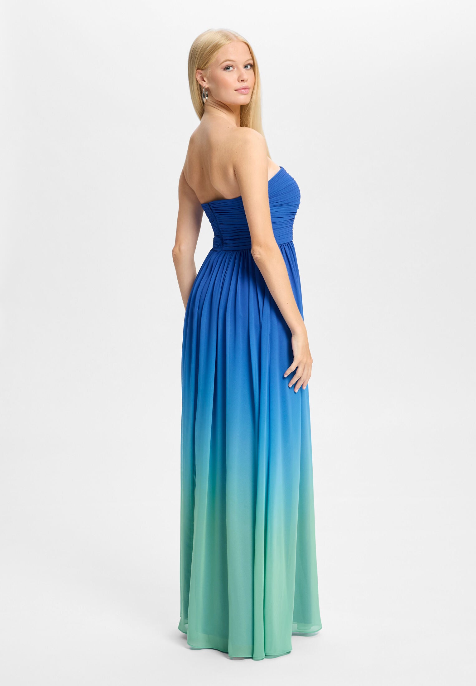 Abendkleid mit Chiffonrock im Ombré-Look