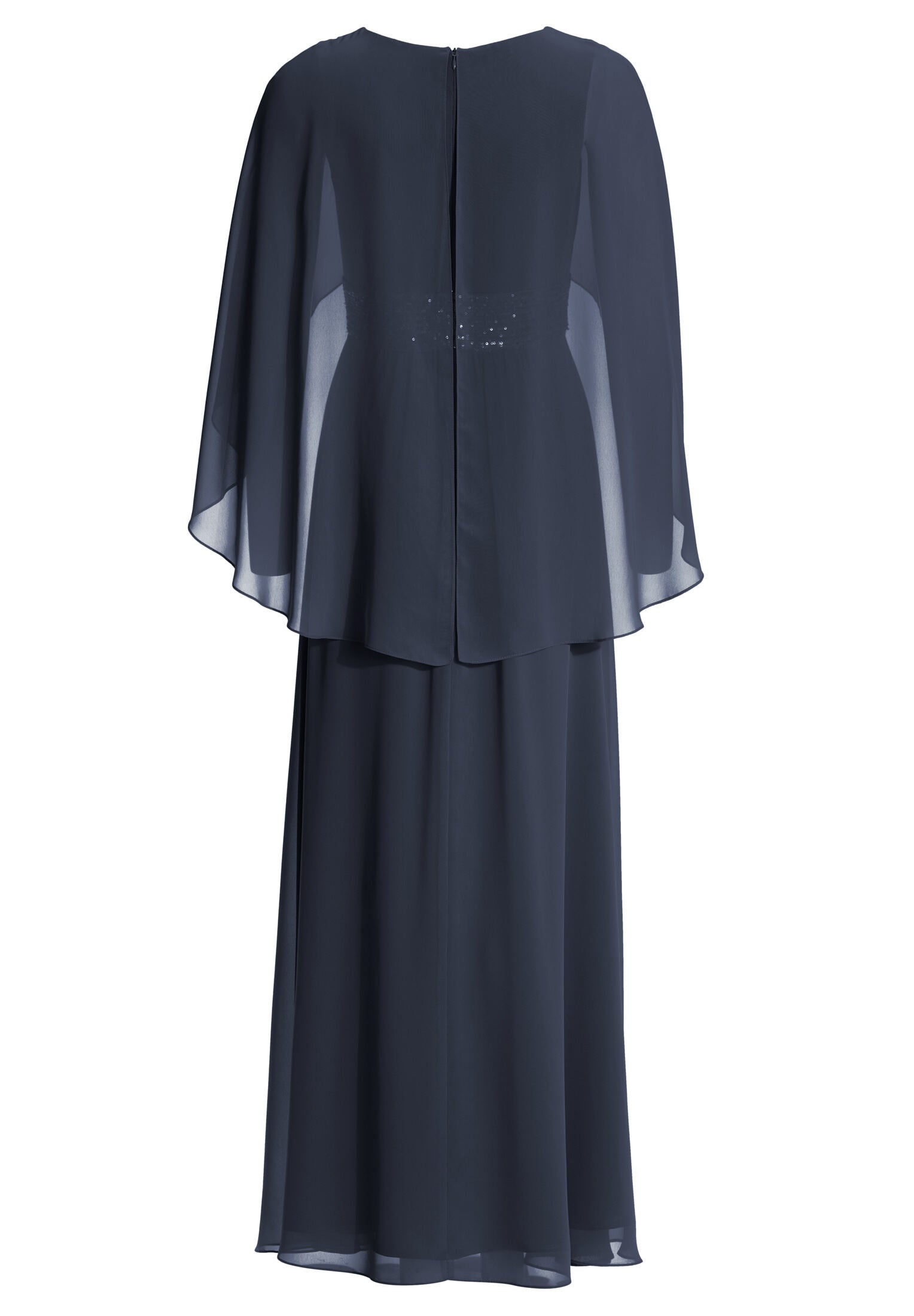 Abendkleid mit Cape aus Chiffon