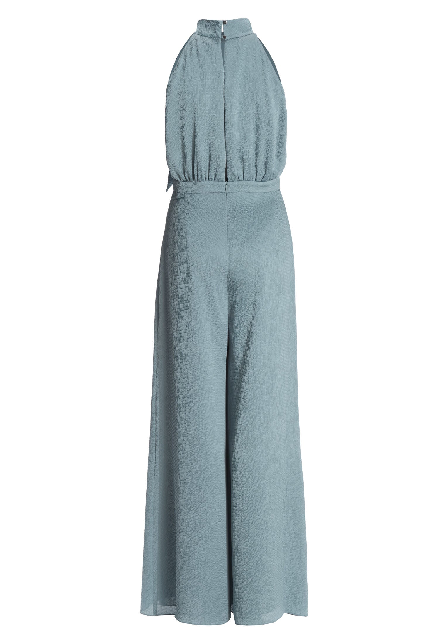 Jumpsuit mit Schluppe aus gehämmertem Satin