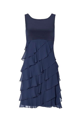 Kurzes Jerseykleid in Lagenoptik