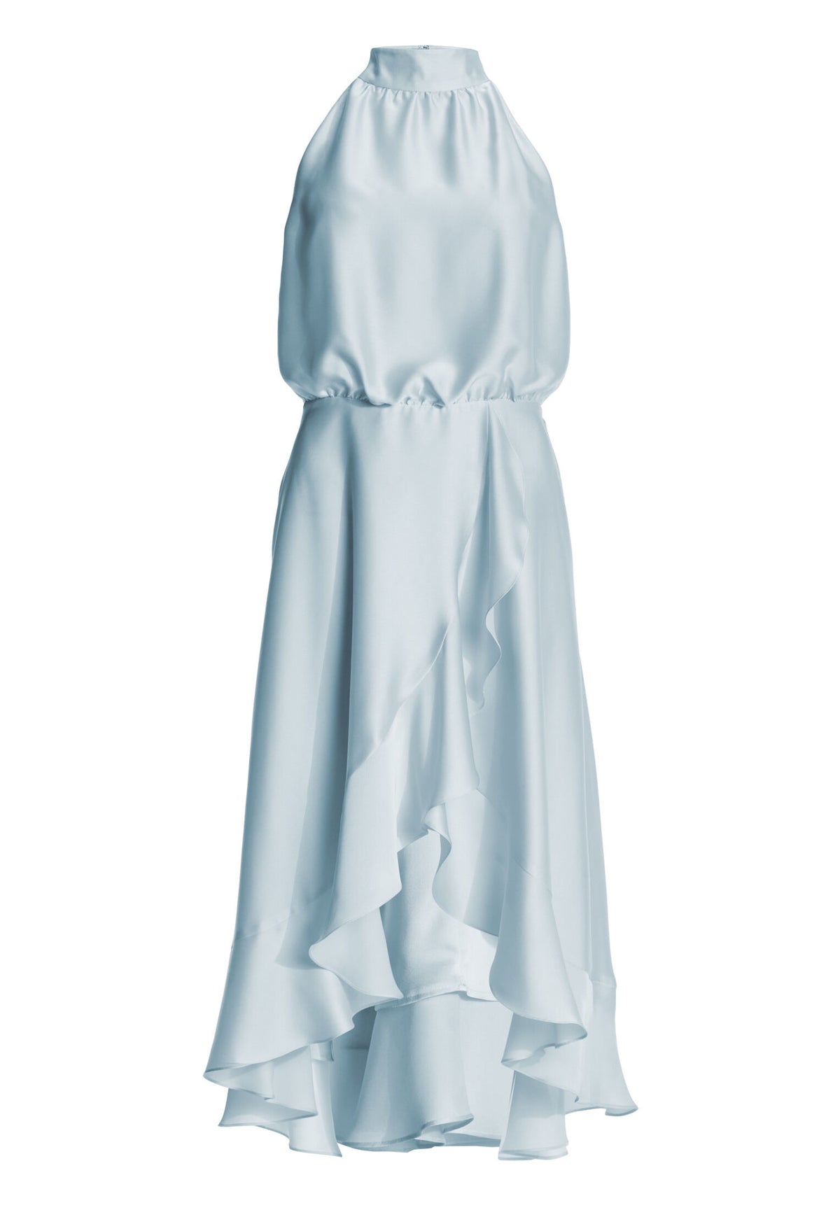 Cocktailkleid aus Satin mit Volant