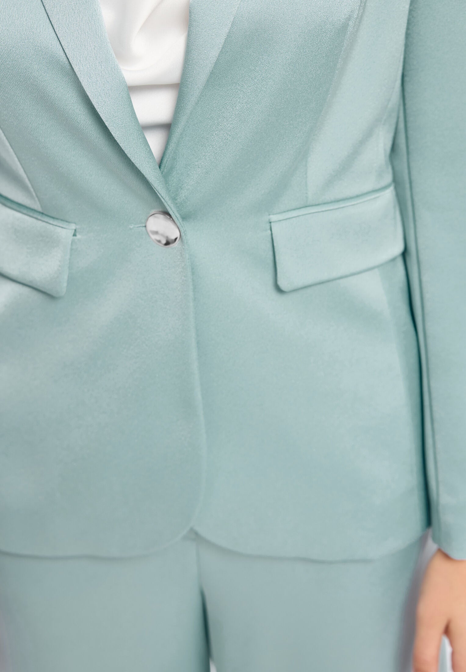 Einknopf-Blazer aus Satin