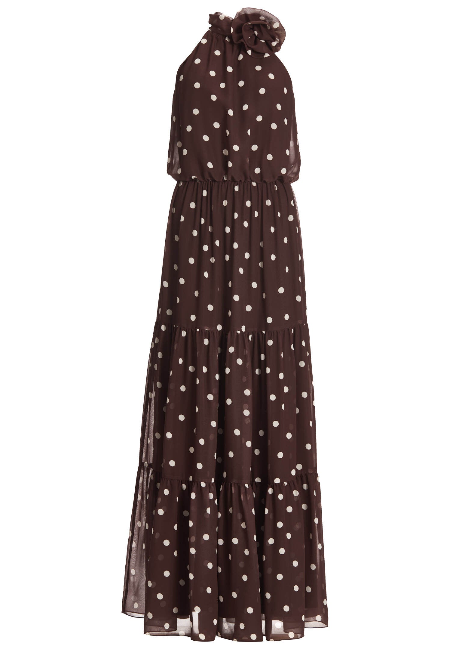 Abendkleid aus Chiffon mit Polka Dots