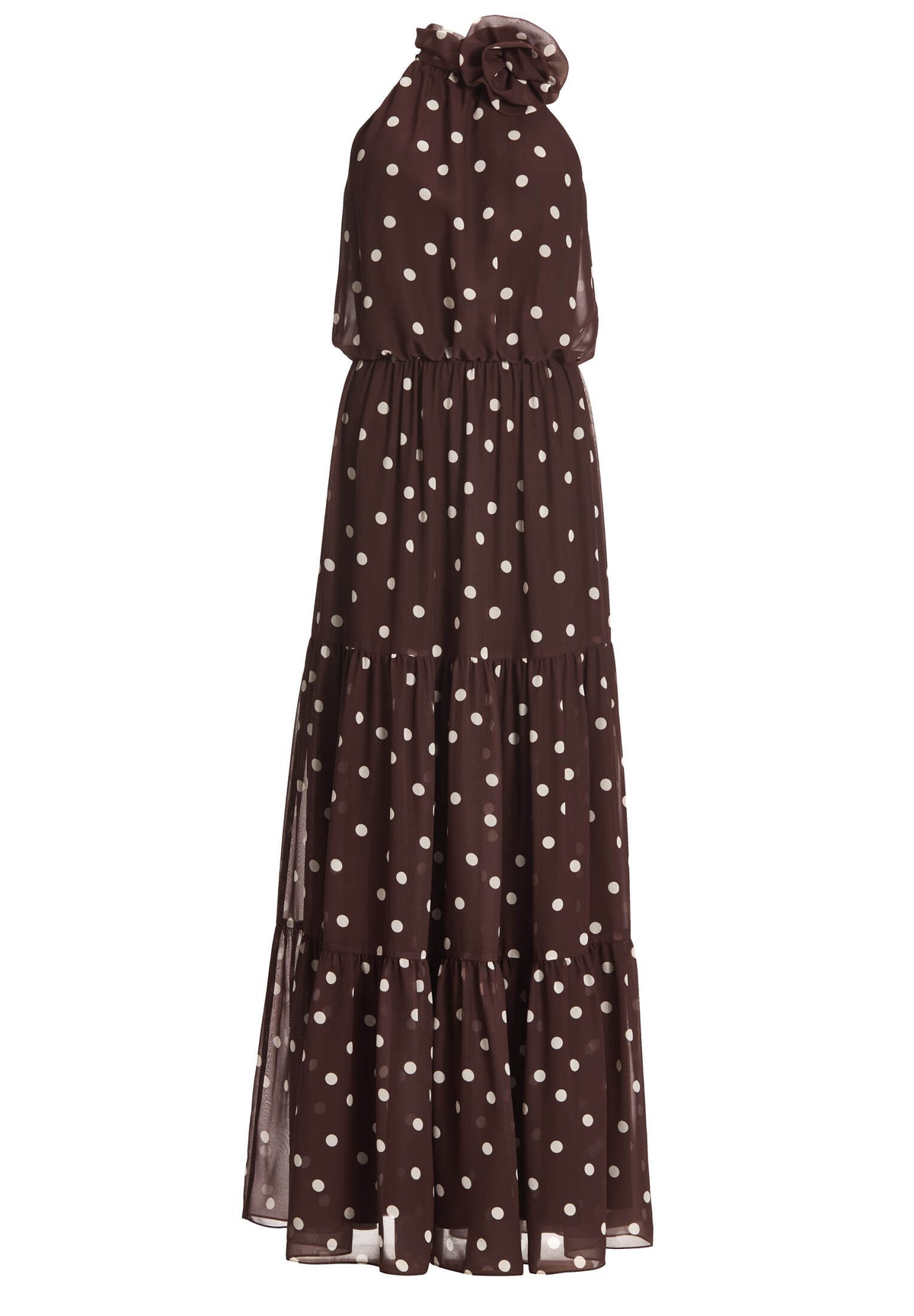 Abendkleid aus Chiffon mit Polka Dots