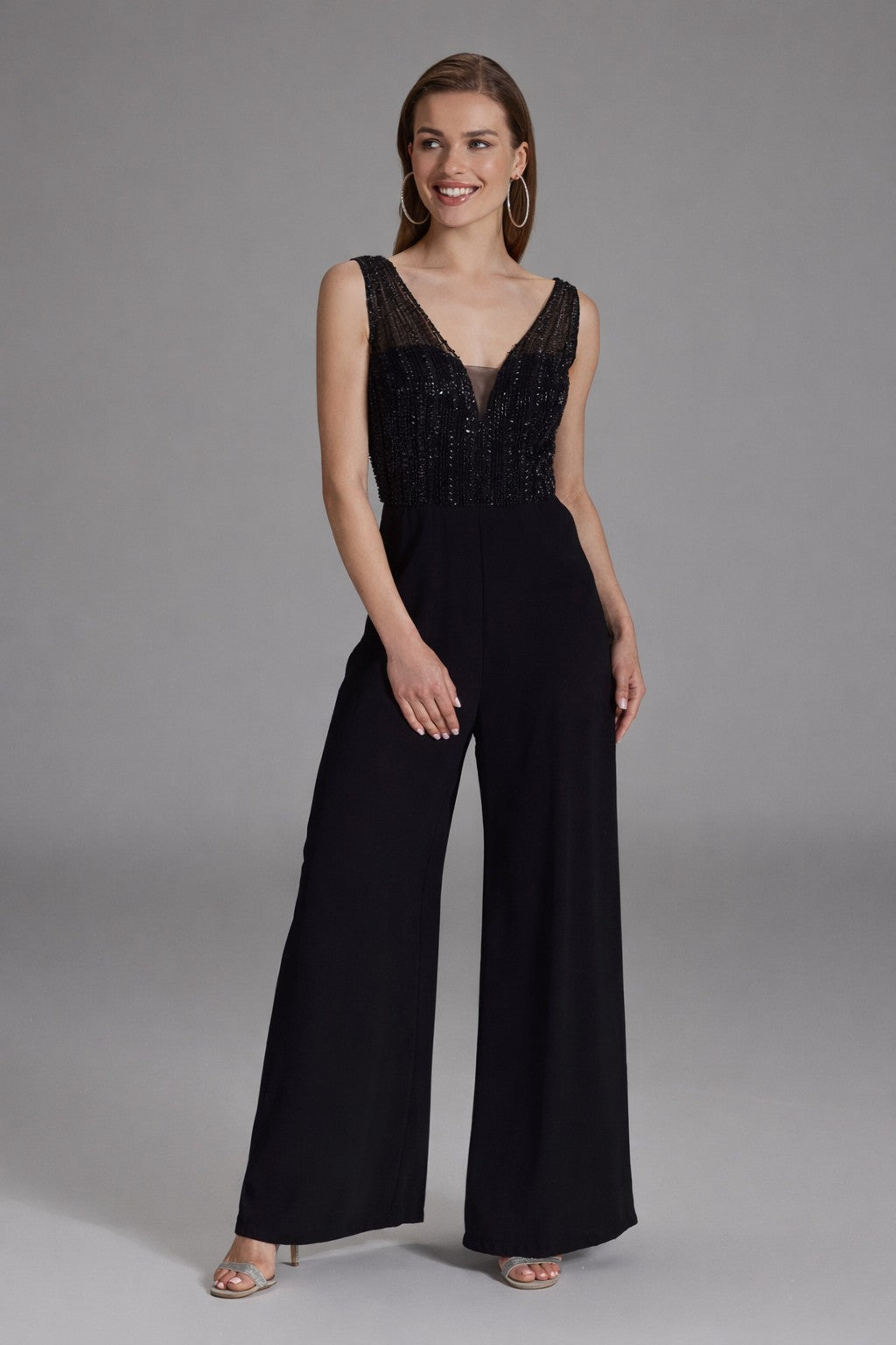 Jumpsuit mit Stickerei black