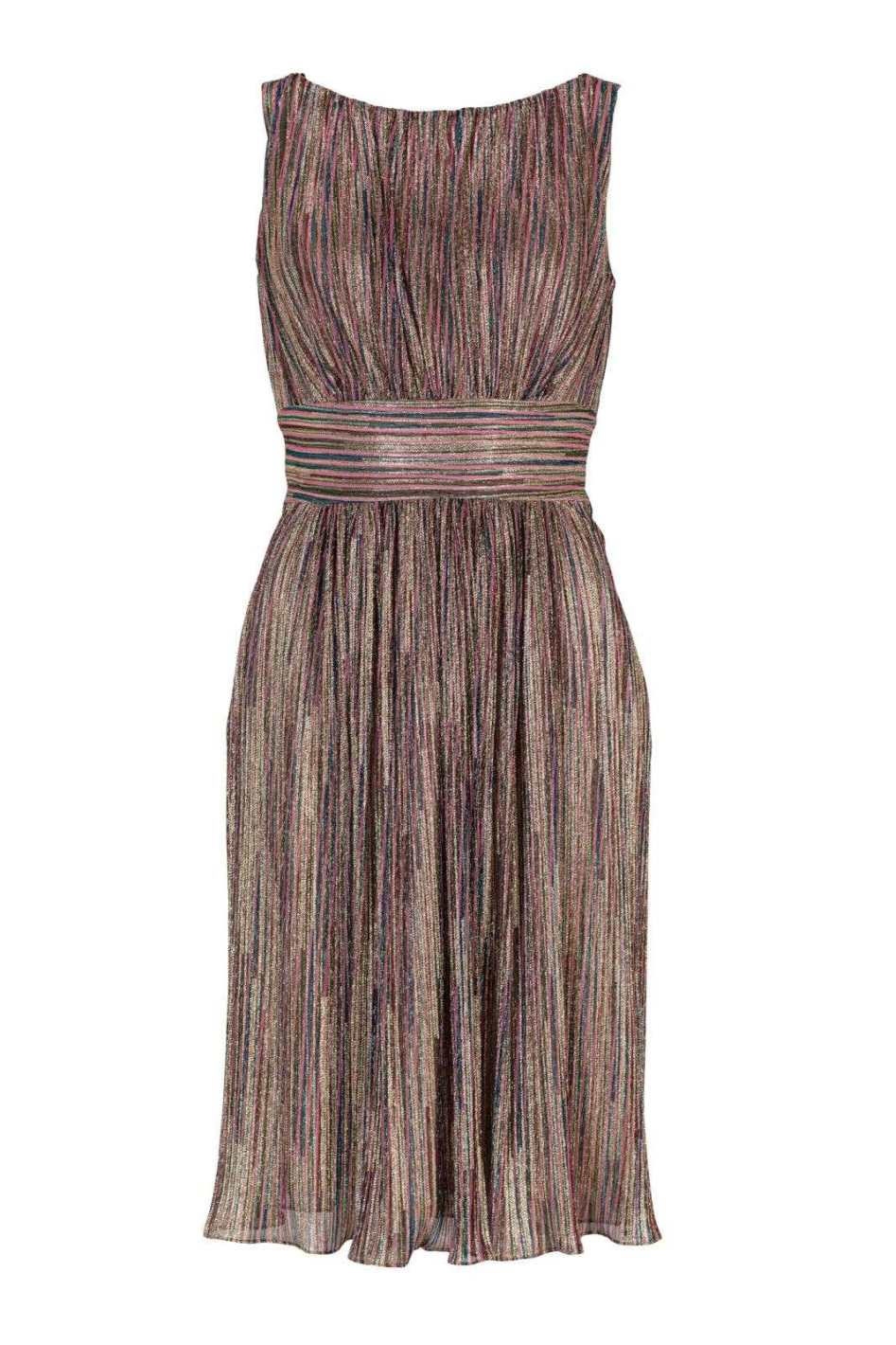 Glänzendes Plissee-Kleid