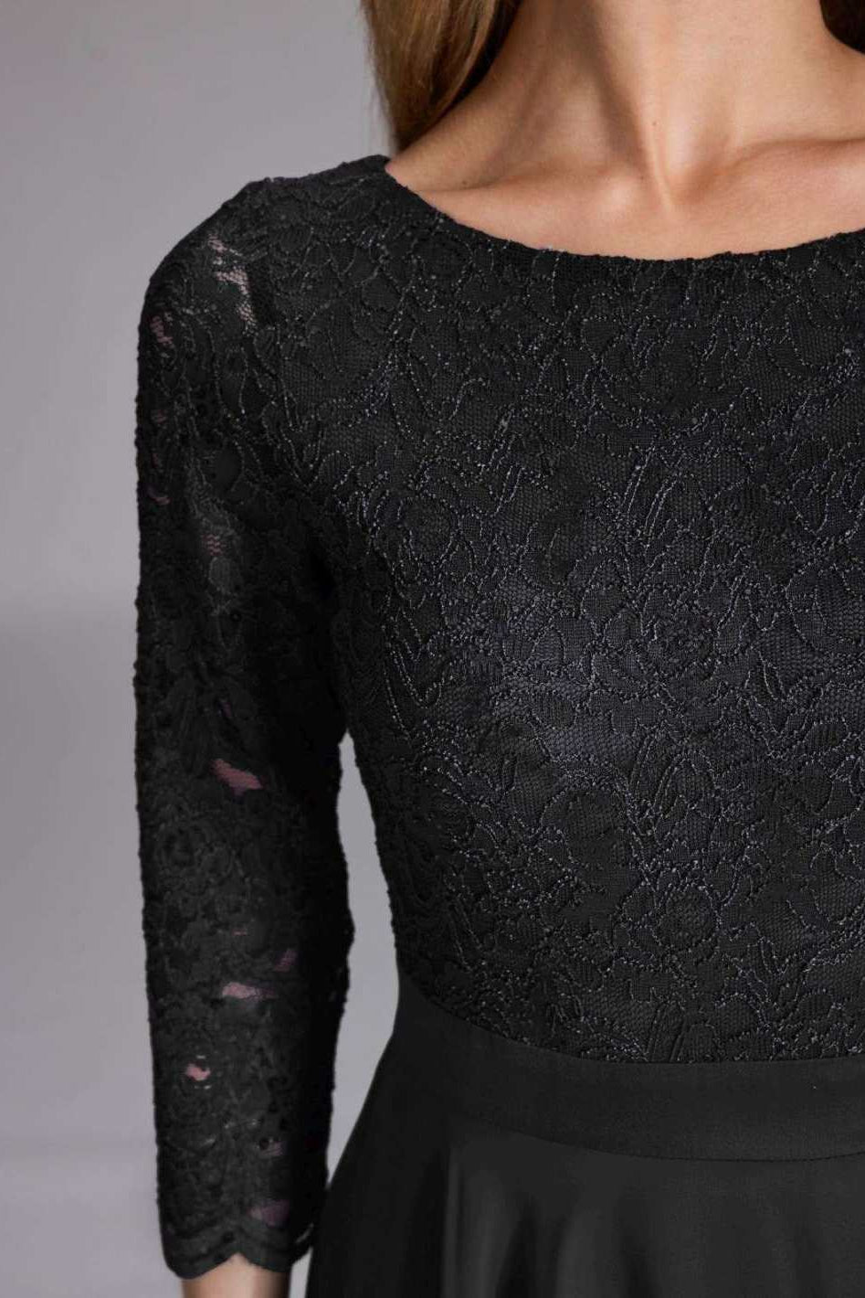 Midikleid mit fließendem Chiffon-Rock