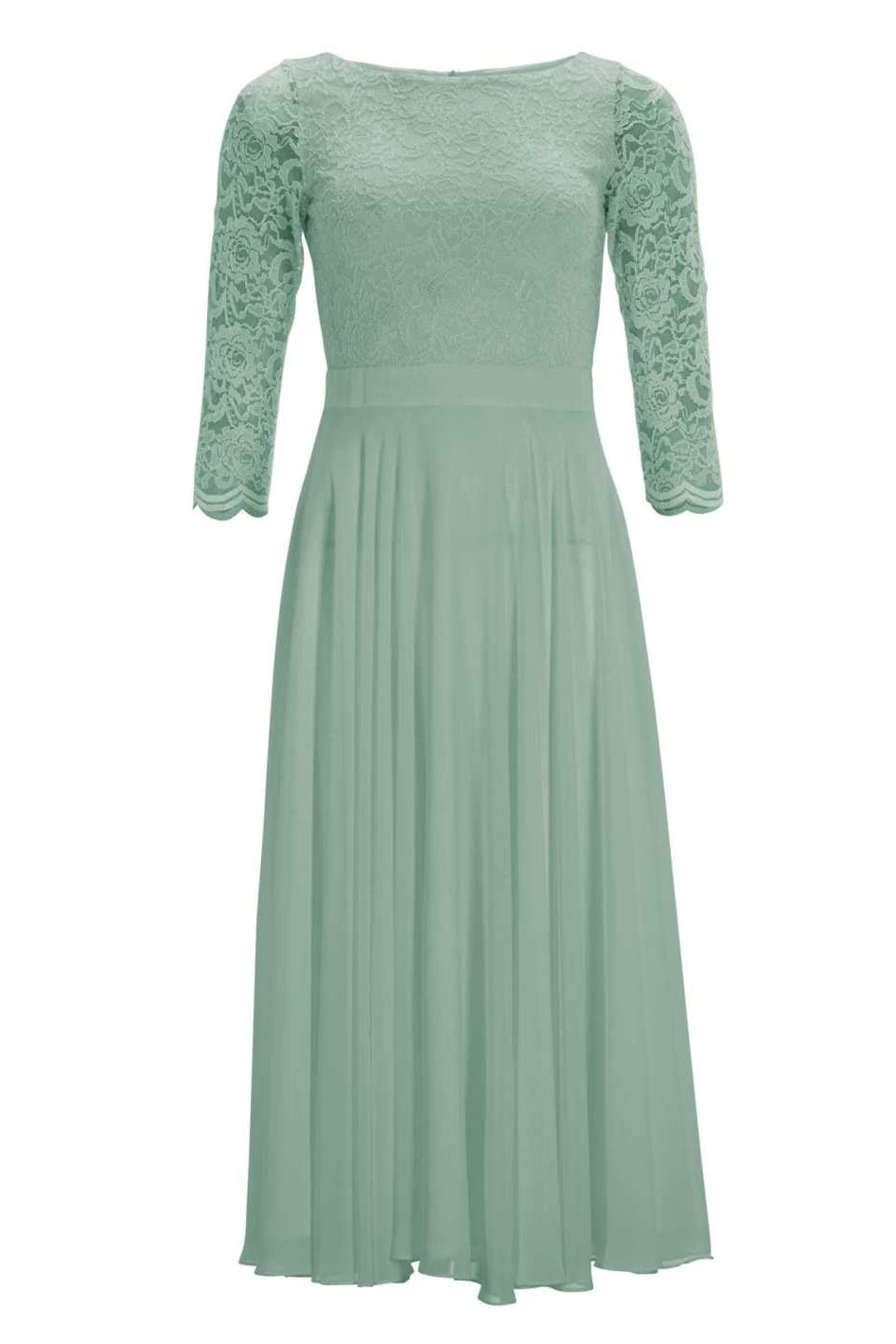 Midikleid mit fließendem Chiffon-Rock