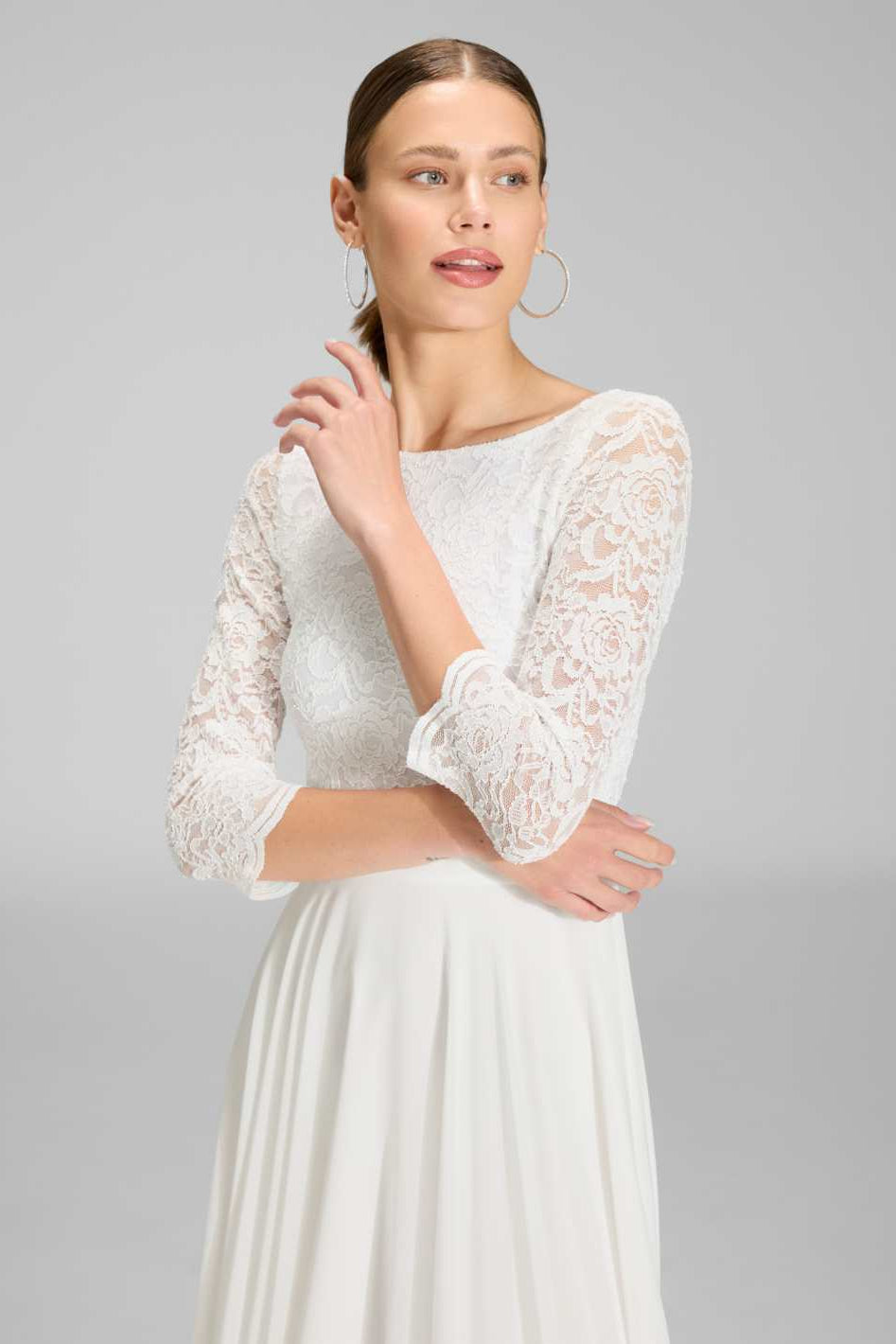 Midikleid mit fließendem Chiffon-Rock