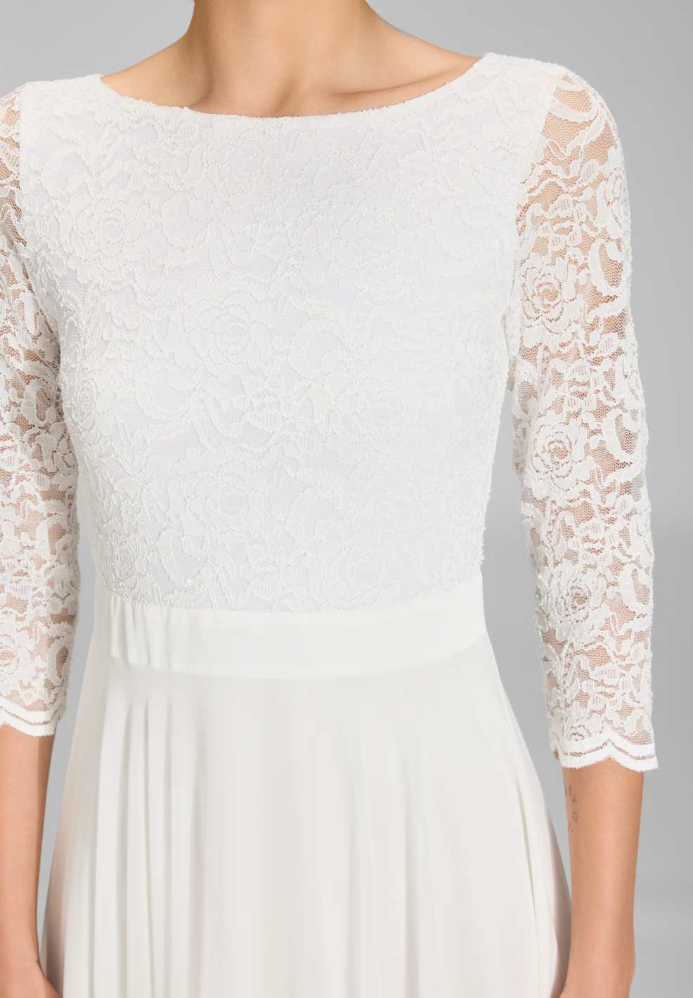 Midikleid mit fließendem Chiffon-Rock