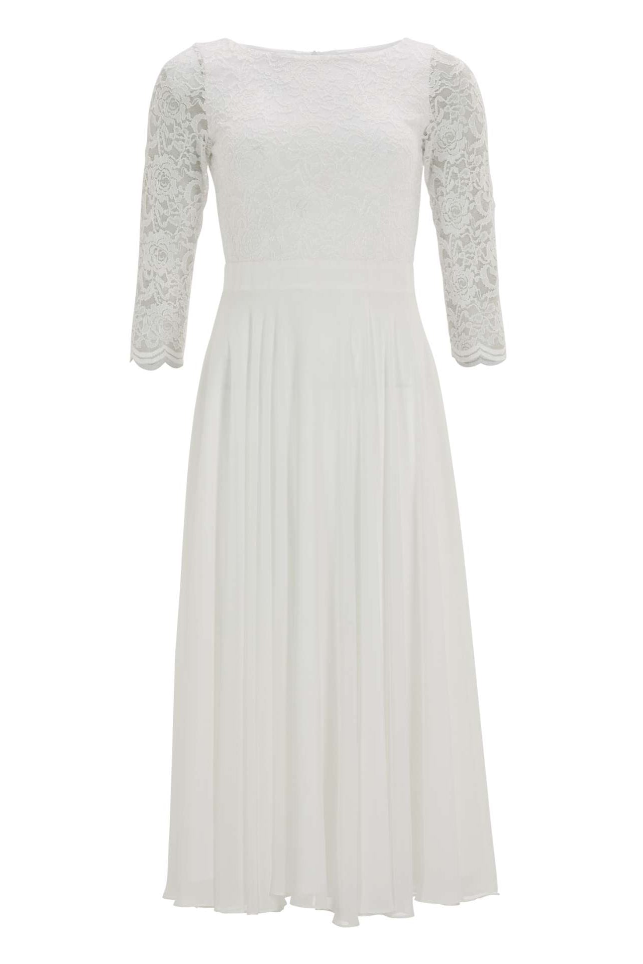 Midikleid mit fließendem Chiffon-Rock