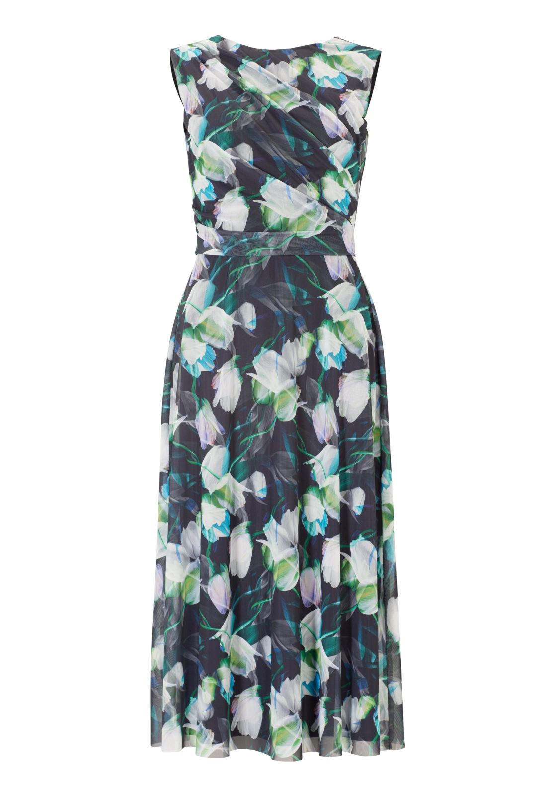 Blumenkleid aus weichem Mesh