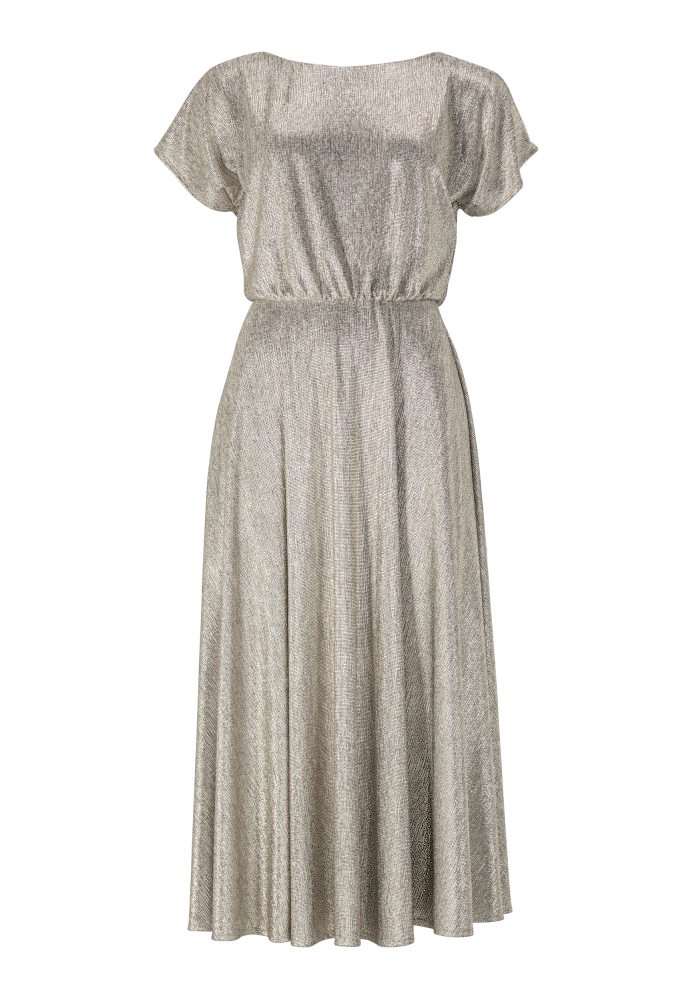 Midikleid aus schimmerndem Jersey