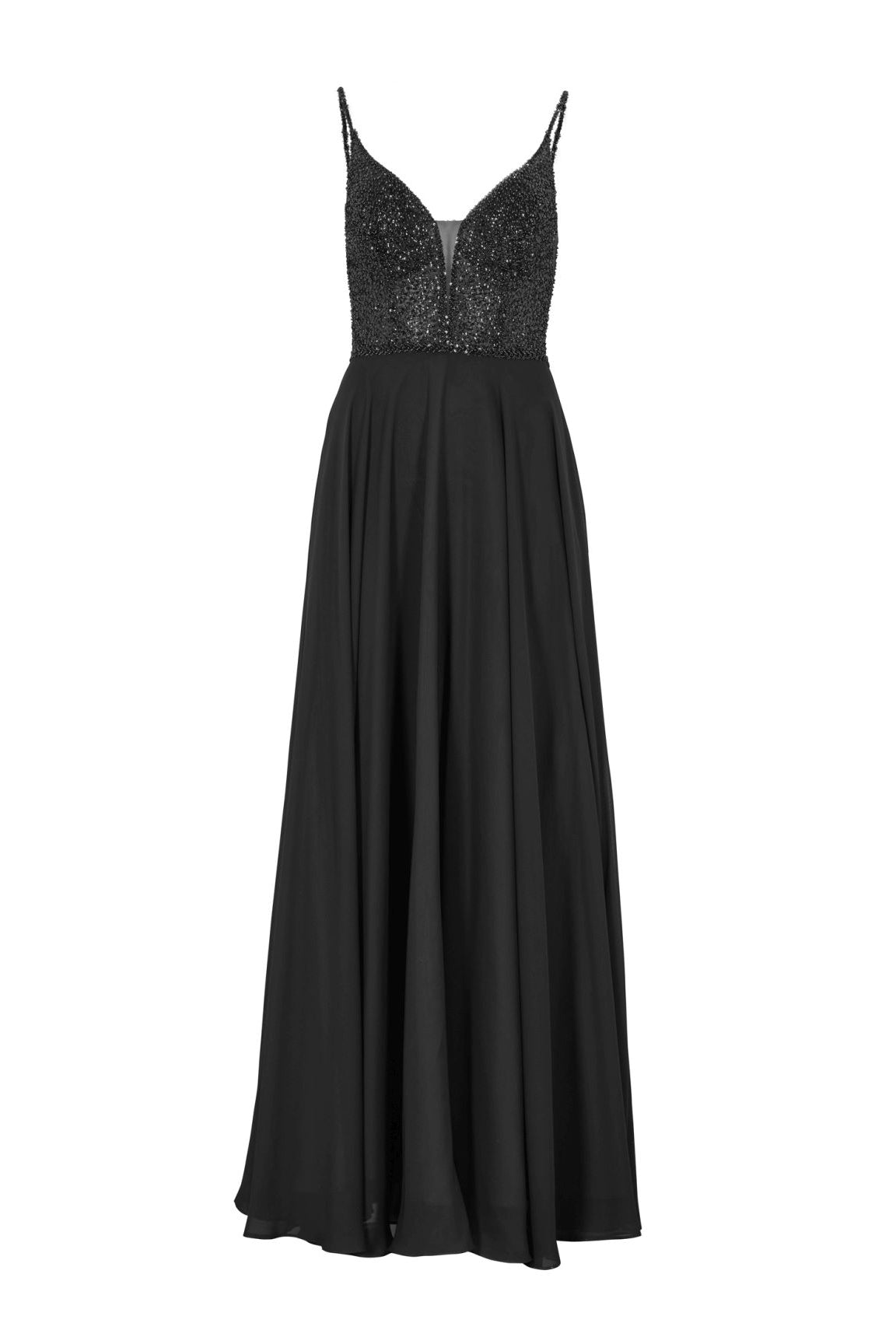 Langes paillettenbesticktes Abiball-Kleid