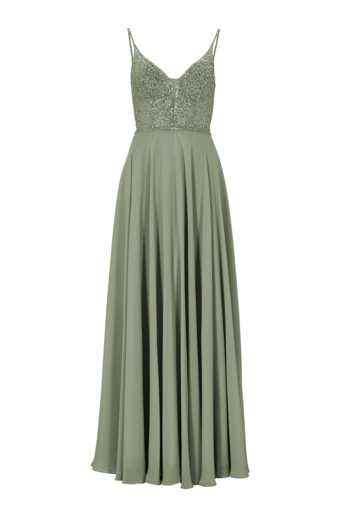 Langes paillettenbesticktes Abiball-Kleid