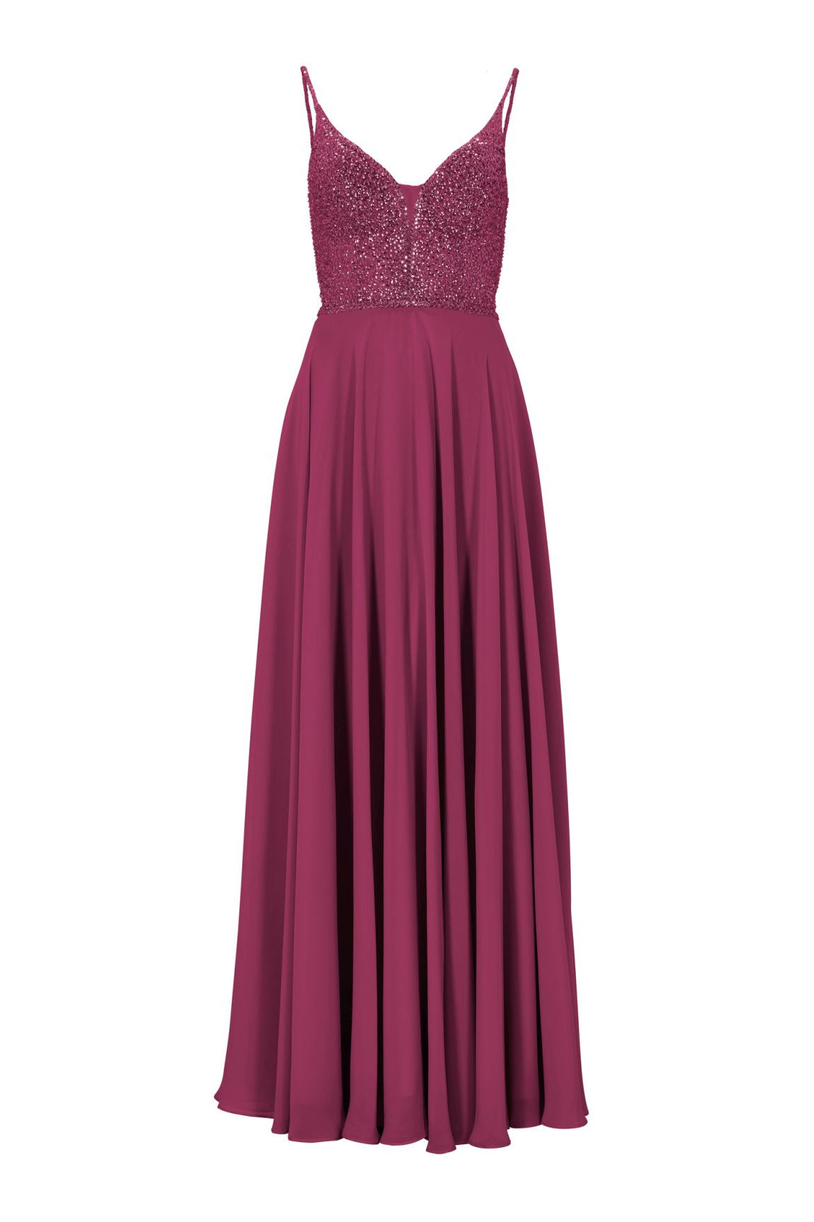 Langes paillettenbesticktes Abiball-Kleid
