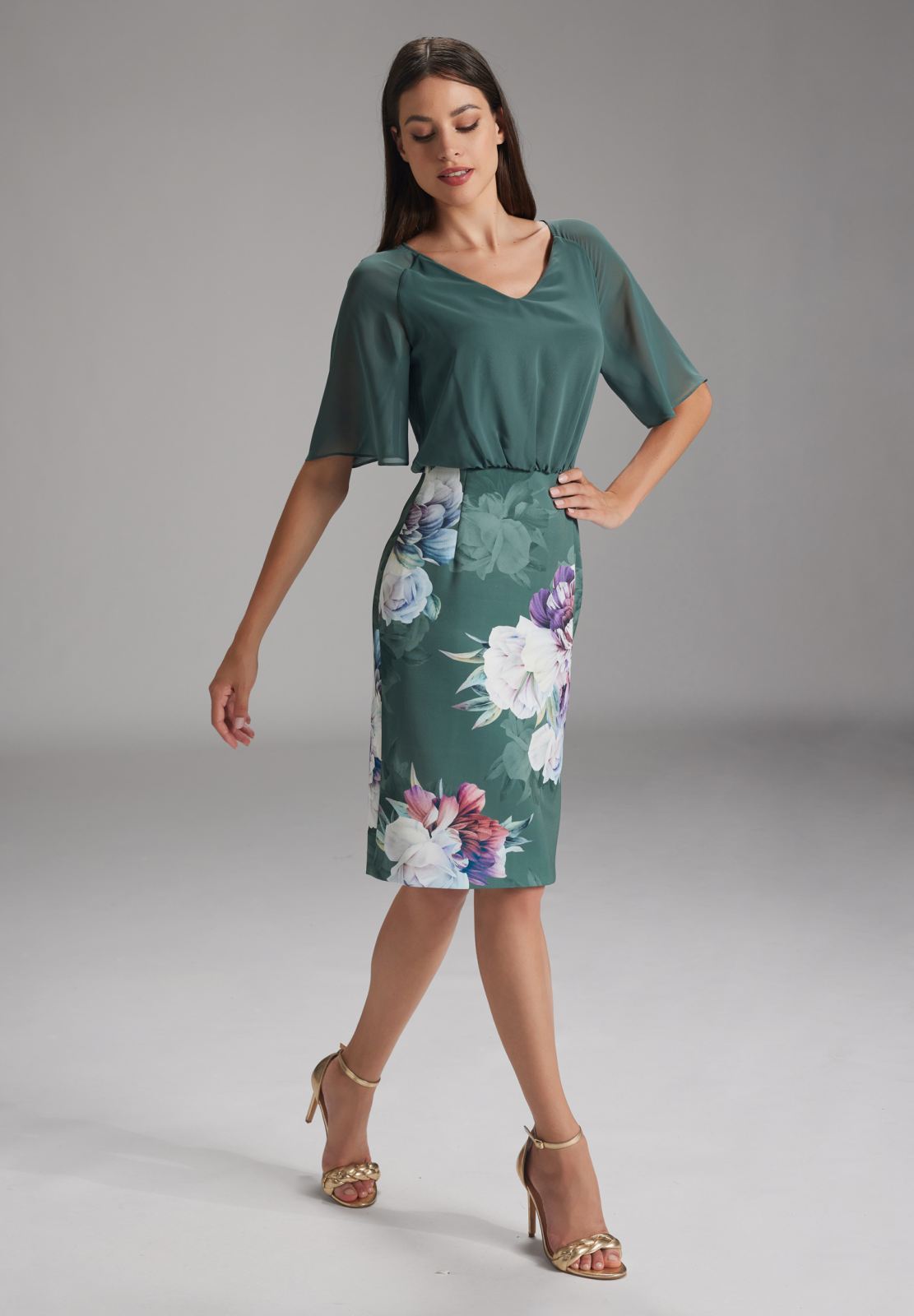 Cocktailkleid mit Scubarock