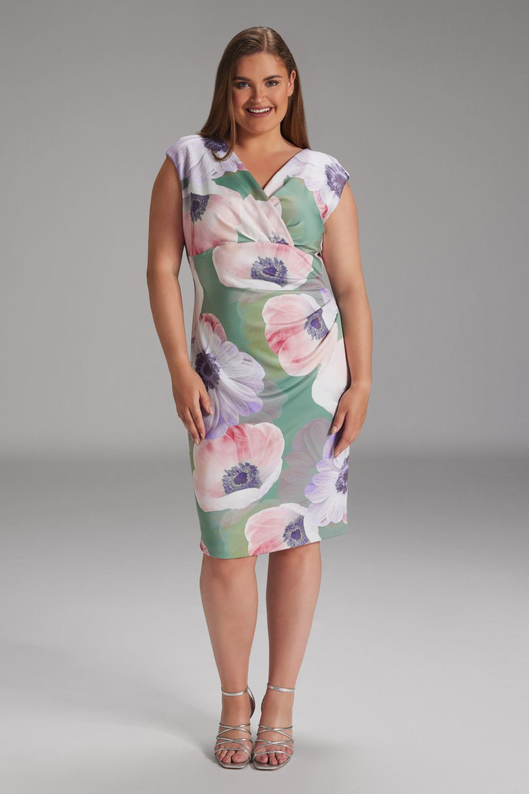 Scuba-Kleid mit Blumenprint