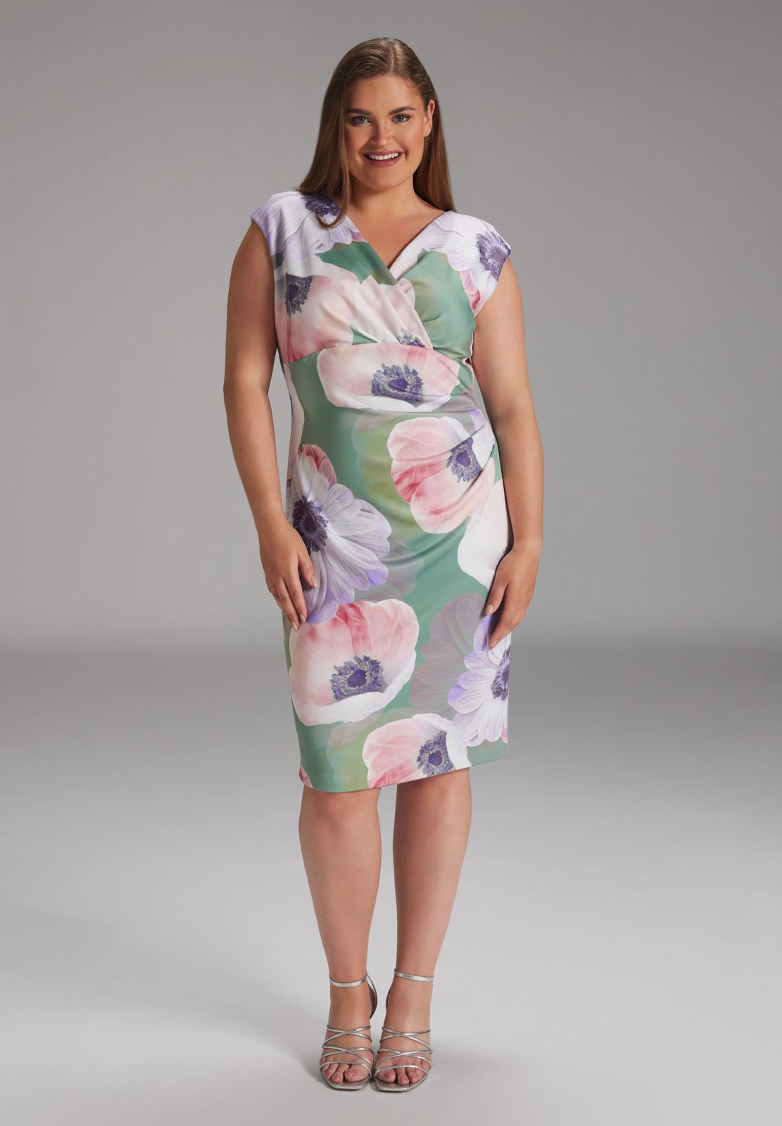 Scuba-Kleid mit Blumenprint