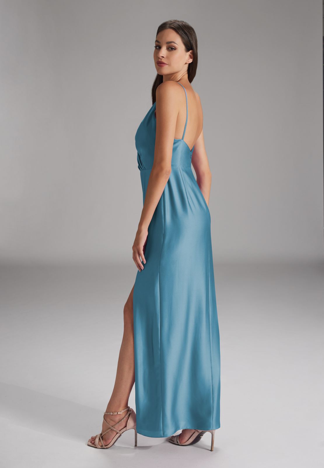 Slipdress aus nachhaltigem Satinchiffon