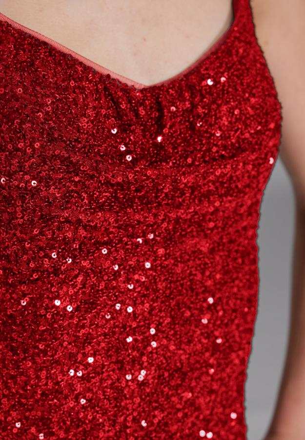 Slipdress mit transparenter Rückenpartie