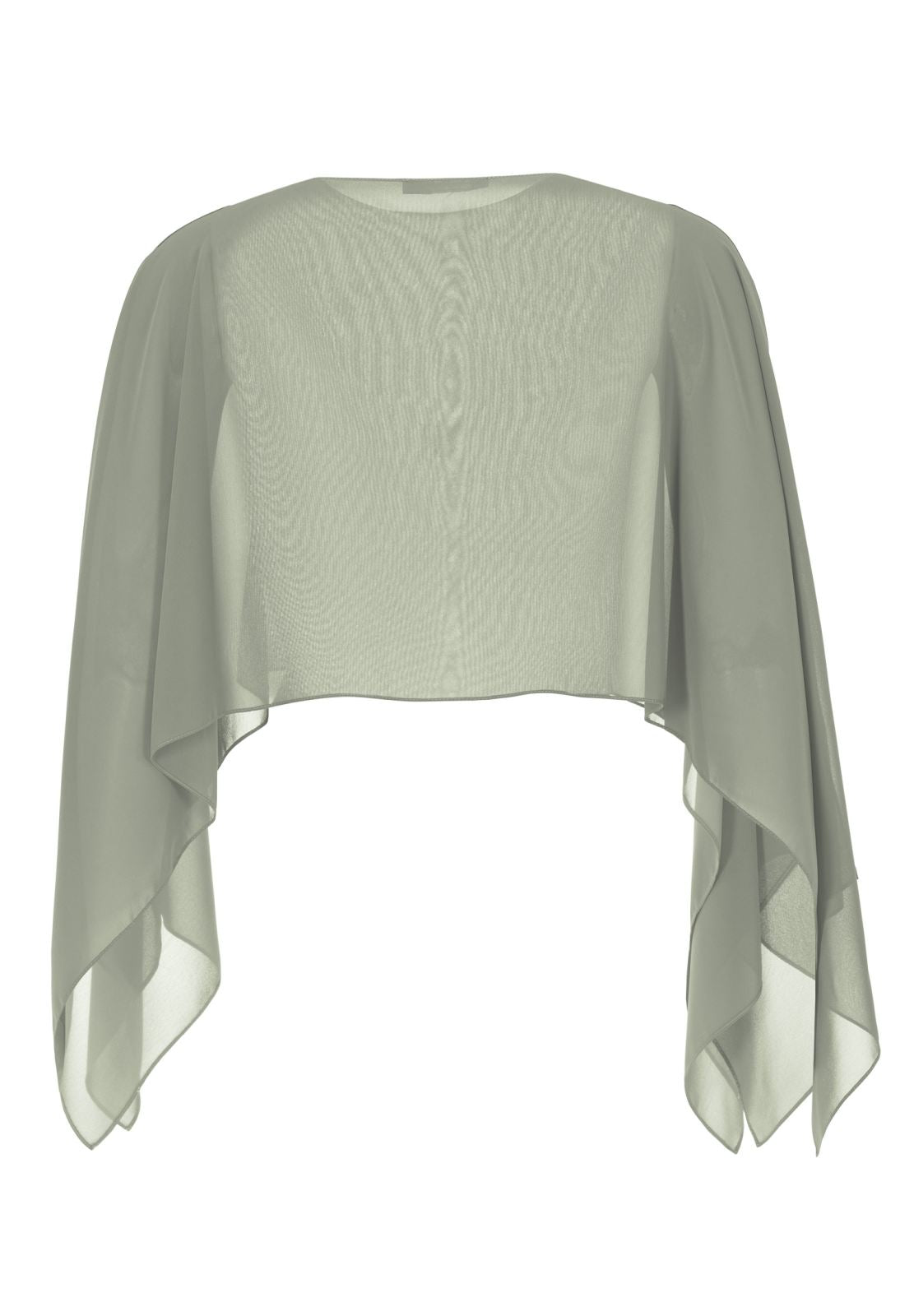 Stola aus nachhaltigem Chiffon mit Ärmelschlitzen