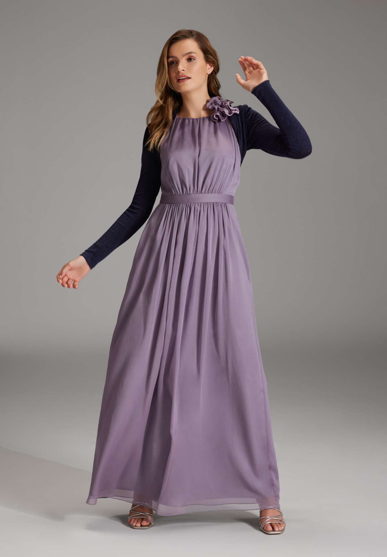 Kurzer Bolero mit Glitzergarn navy