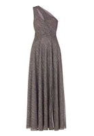 Abendkleid One-Shoulder aus Plissé Jersey