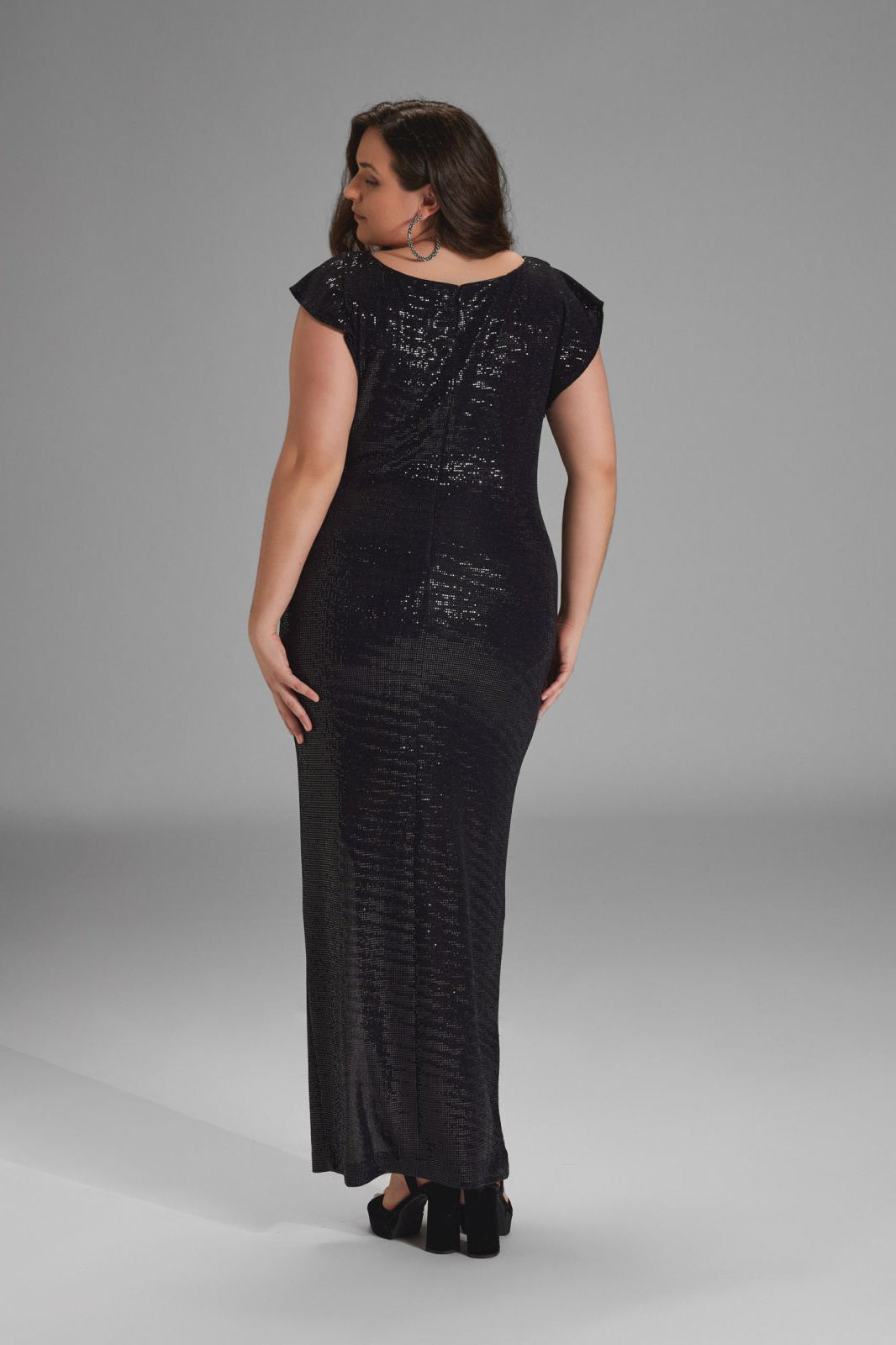 Abendkleid aus glitzerndem Jersey