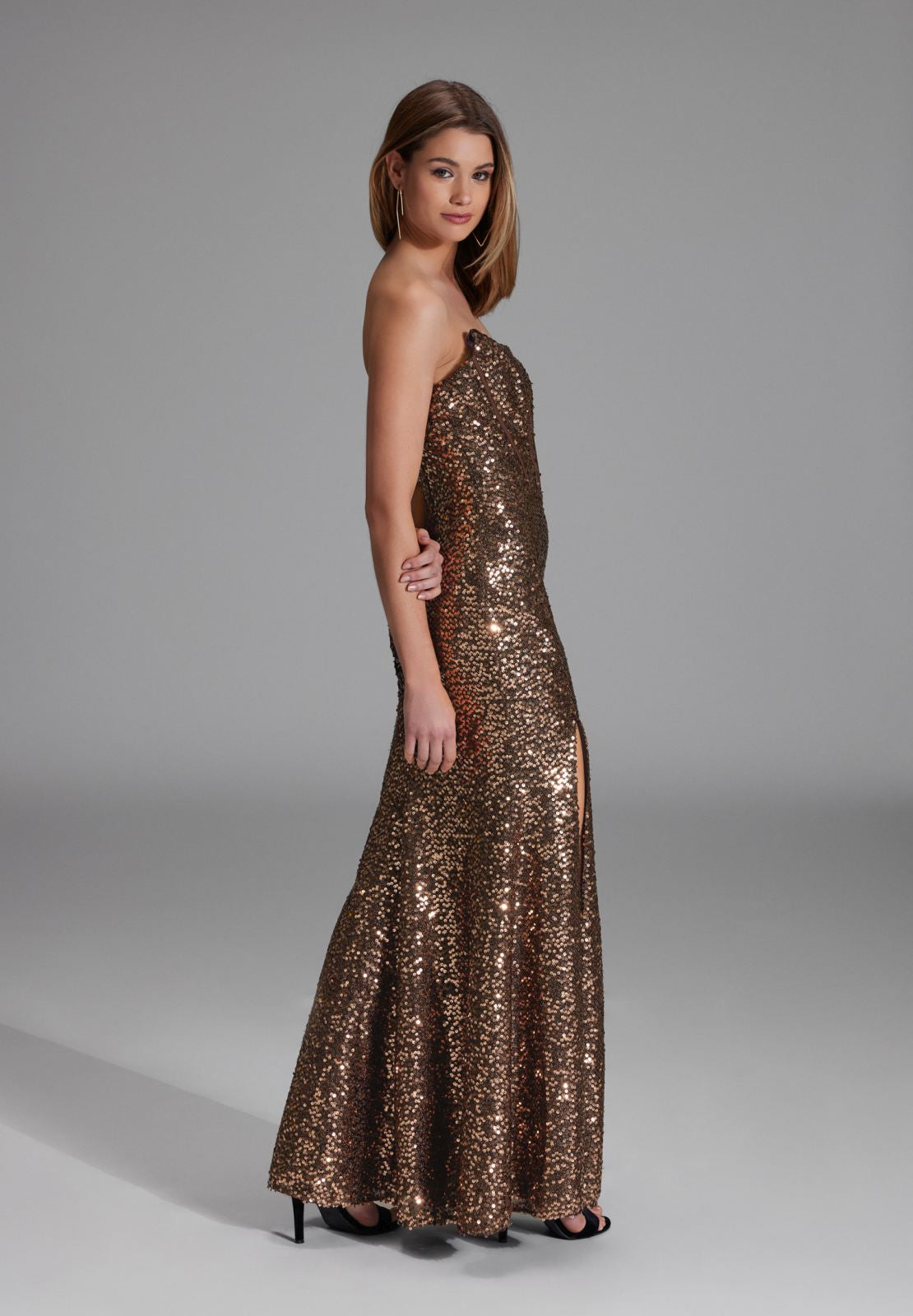 Paillettenkleid mit Corsagentop