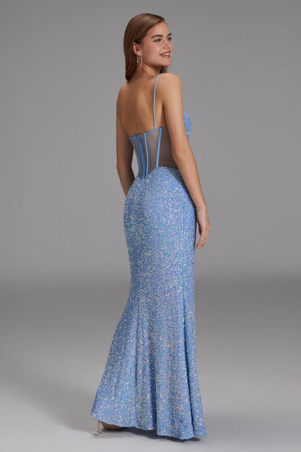 Slipdress mit transparenter Rückenpartie