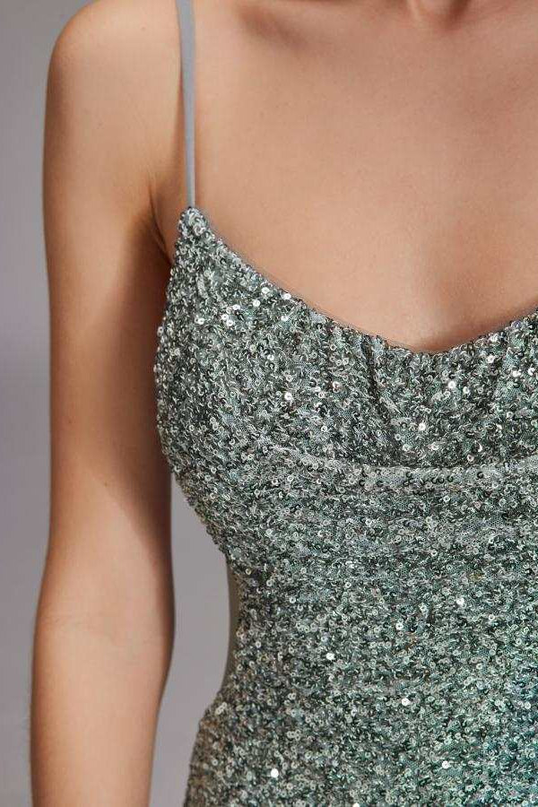 Slipdress mit transparenter Rückenpartie