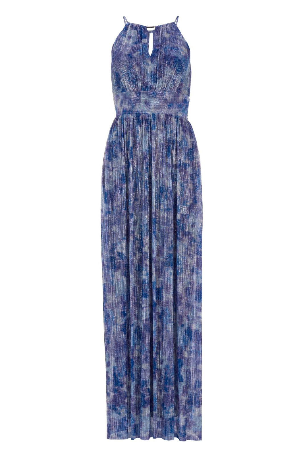 Abendkleid aus bedrucktem Plissee Jersey