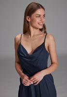 Satin Jumpsuit mit Bindegürtel