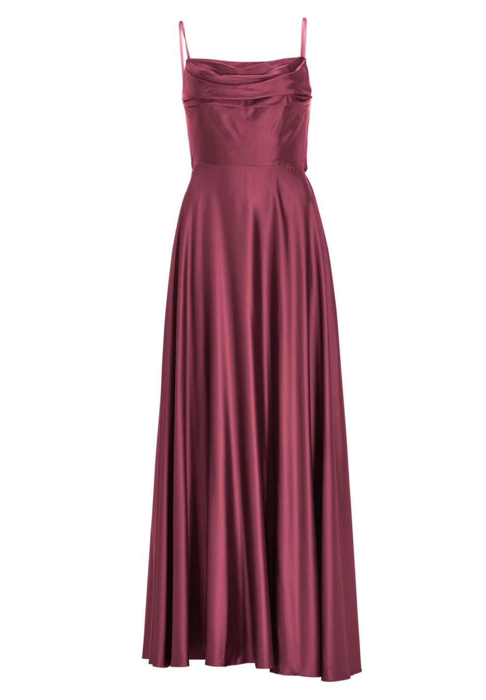 Satinkleid mit Bindegürtel in der Taille
