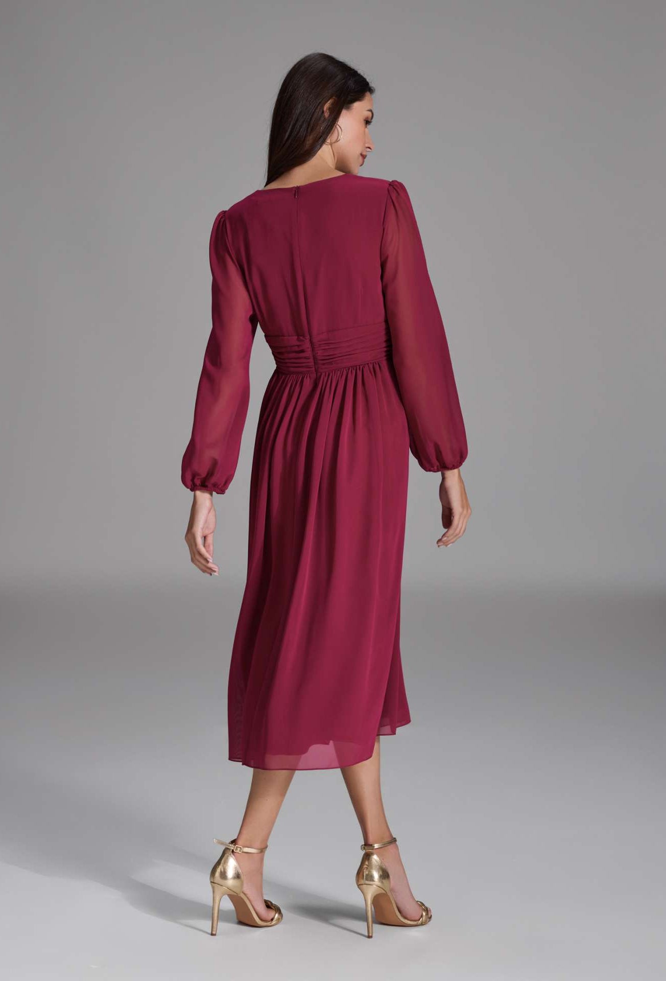 Chiffon Kleid in Wickel Optik