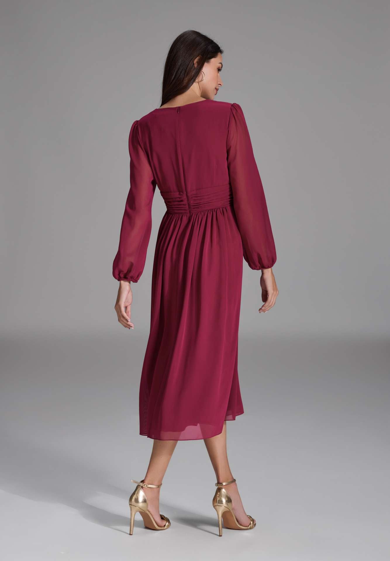 Chiffon Kleid in Wickel Optik