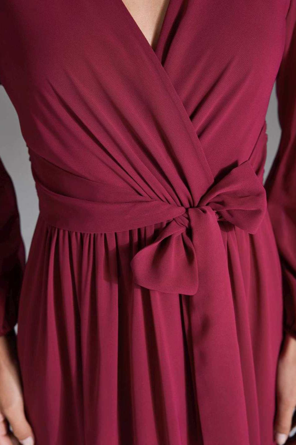 Chiffon Kleid in Wickel Optik