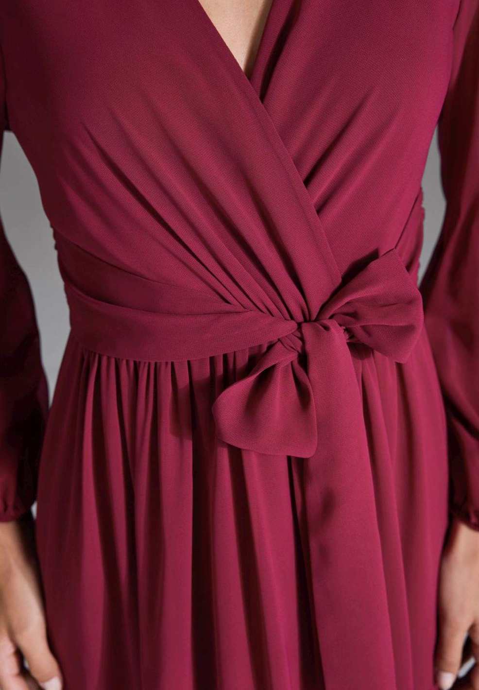 Chiffon Kleid in Wickel Optik