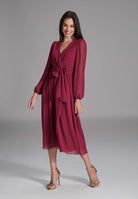 Chiffon Kleid in Wickel Optik