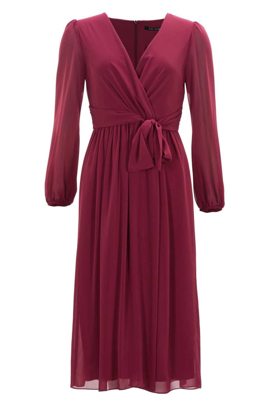 Chiffon Kleid in Wickel Optik