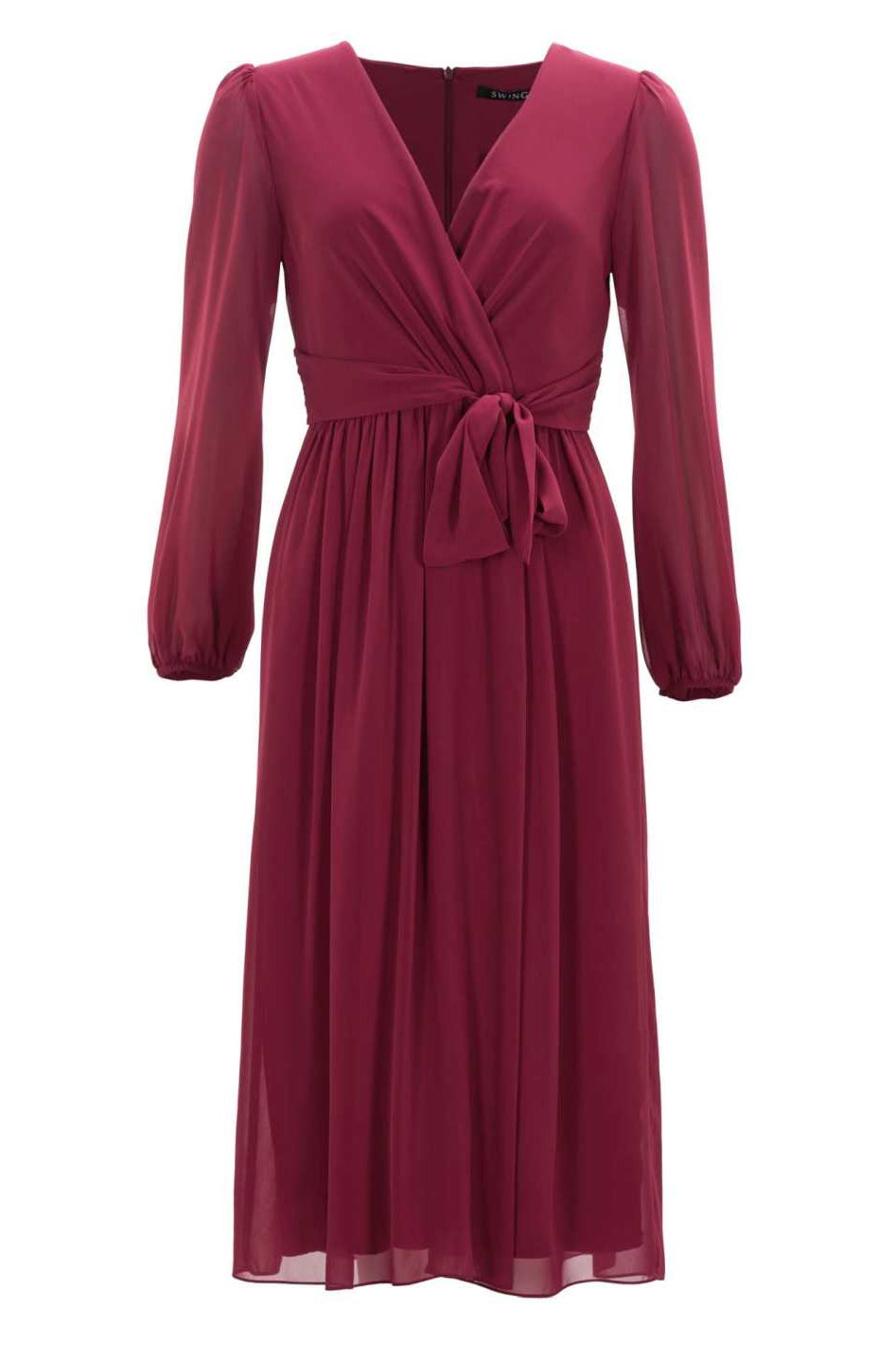 Chiffon Kleid in Wickel Optik