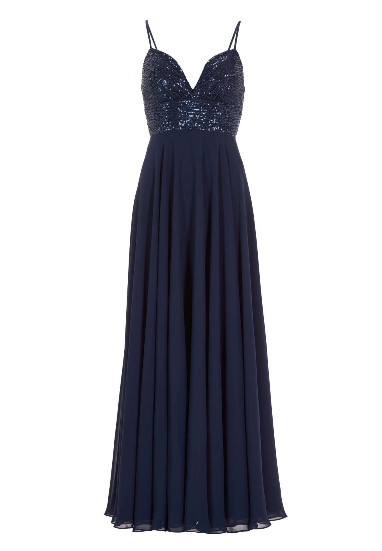 Abendkleid mit Schnür-Oberteil aus Paillette