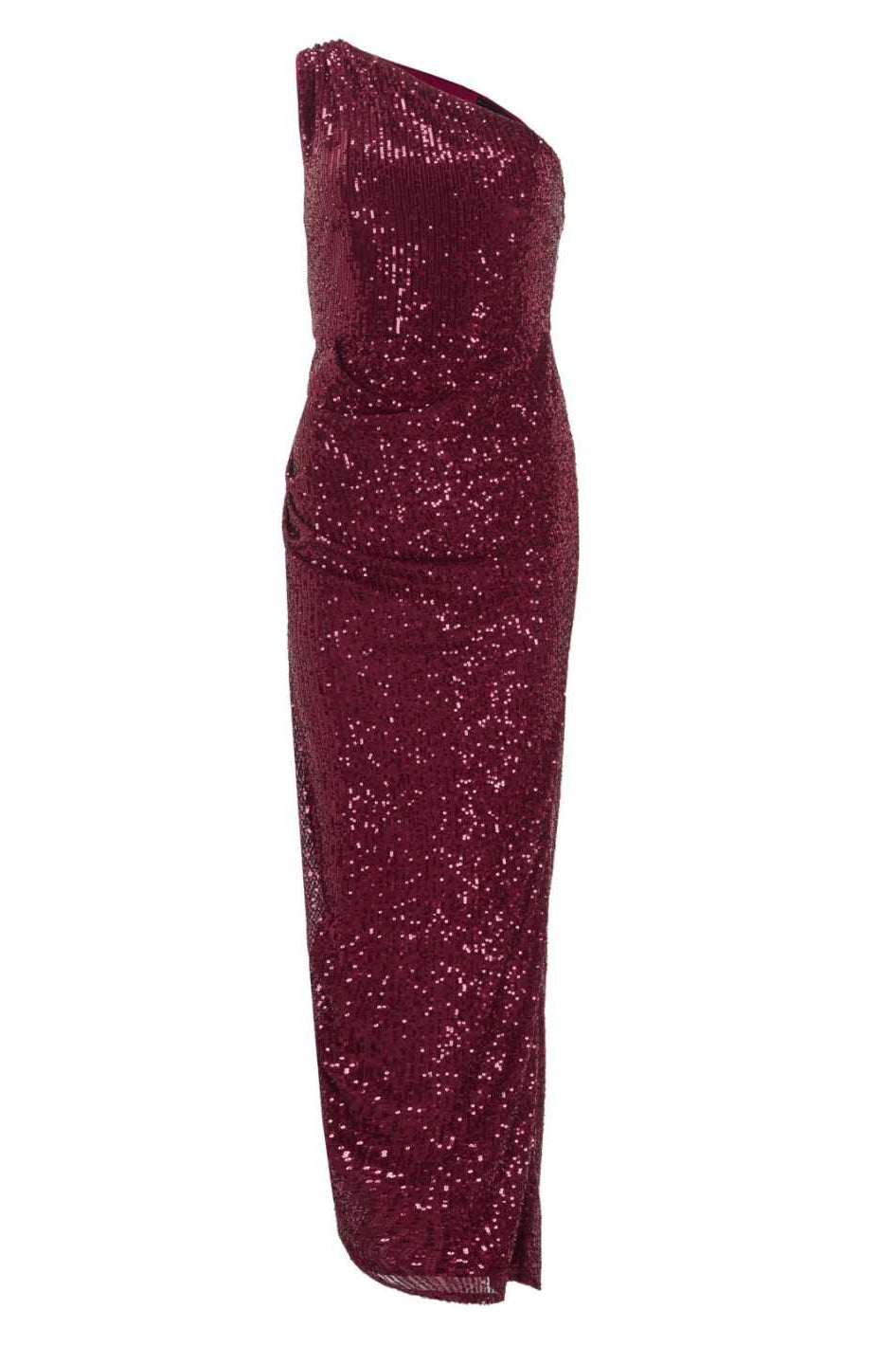 One Shoulder Abendkleid aus elastischer Paillette