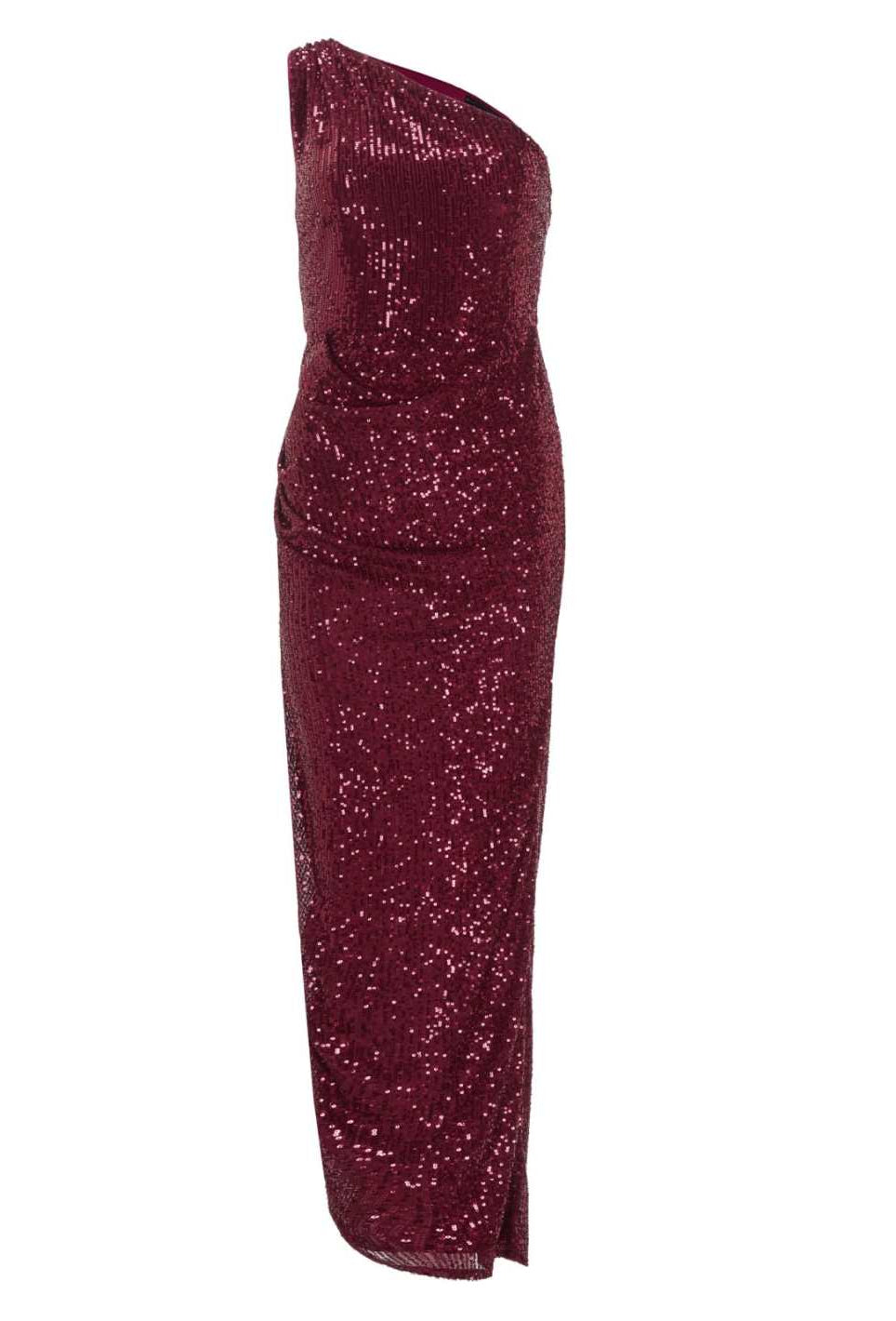 One Shoulder Abendkleid aus elastischer Paillette