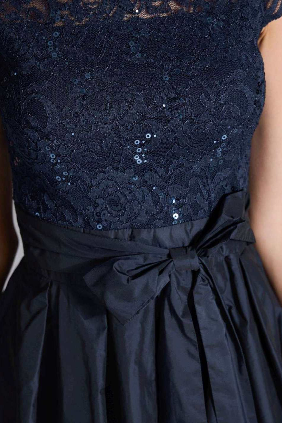 Cocktailkleid aus Taft und Spitze