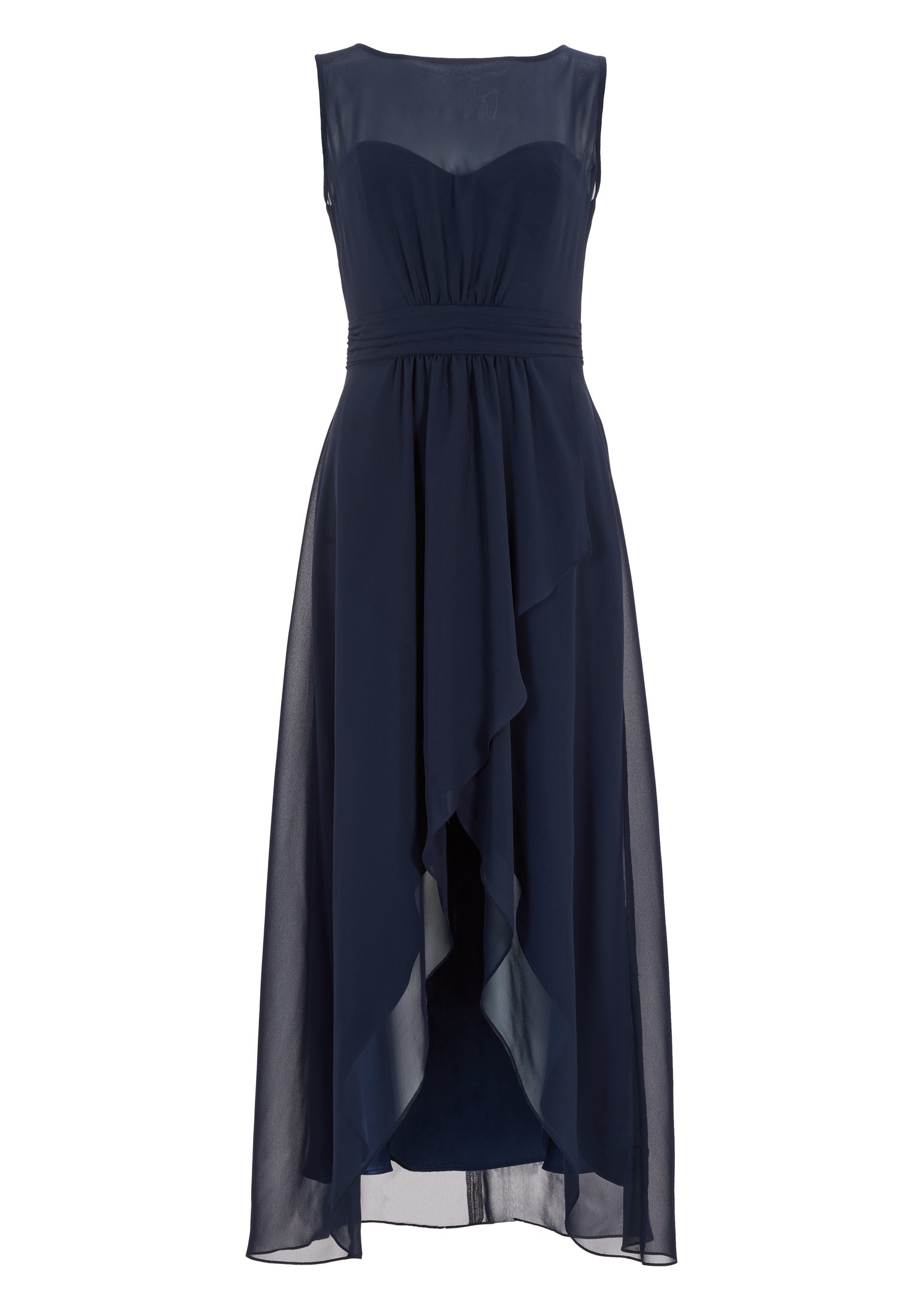 Abendkleid aus Chiffon mit Vokuhila Saum