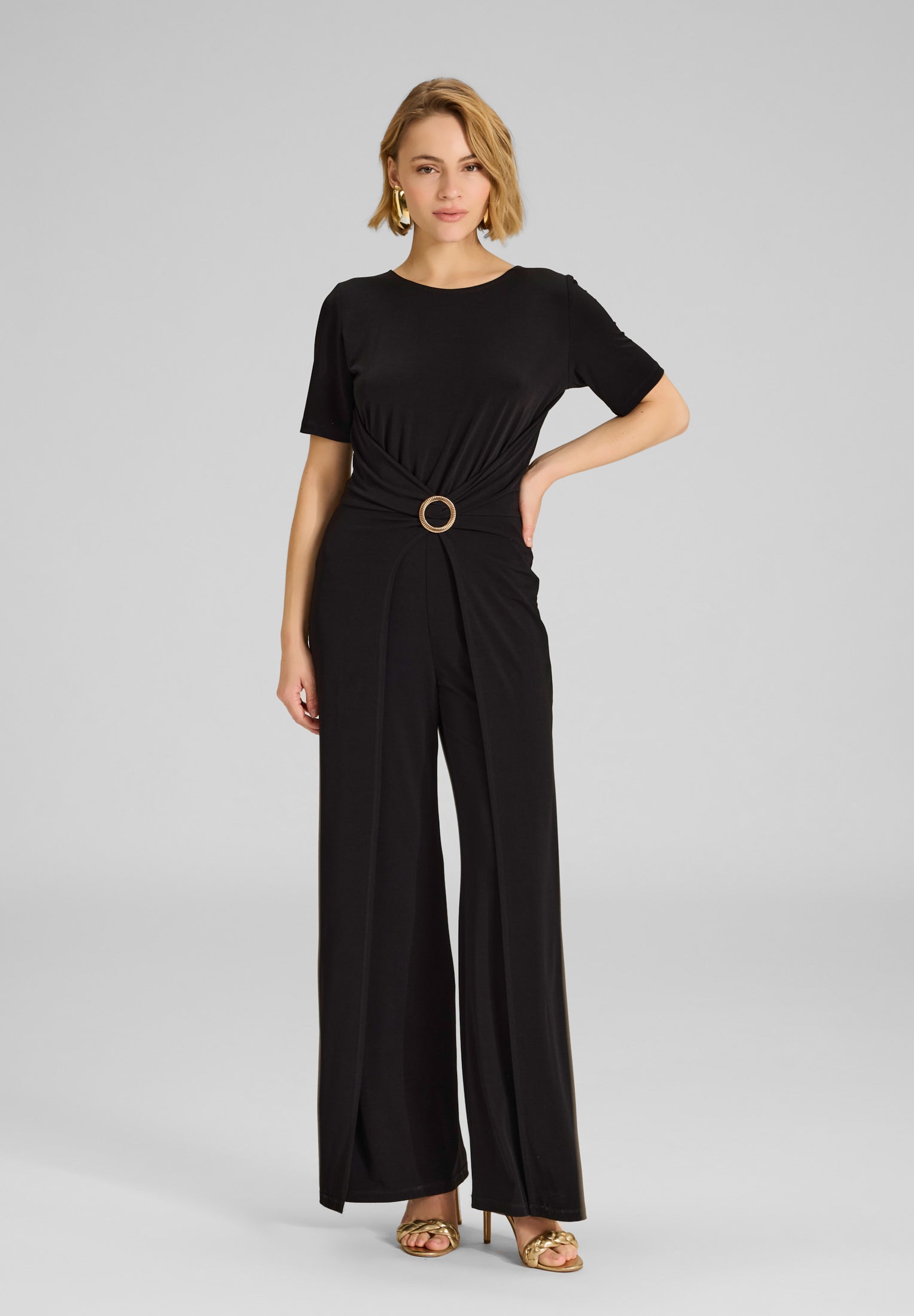 Jumpsuit aus Jersey mit Zierschnalle
